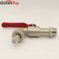 Gutentop Draw off water valve with hose union, lever and gland seal, Brass bibcock for water